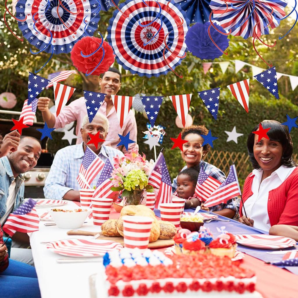 4. Juli Dekorationen für Zuhause Festliche Dekoration Veterans Day Partyartikel für Zuhause Büro Wohnung Café Schulhof