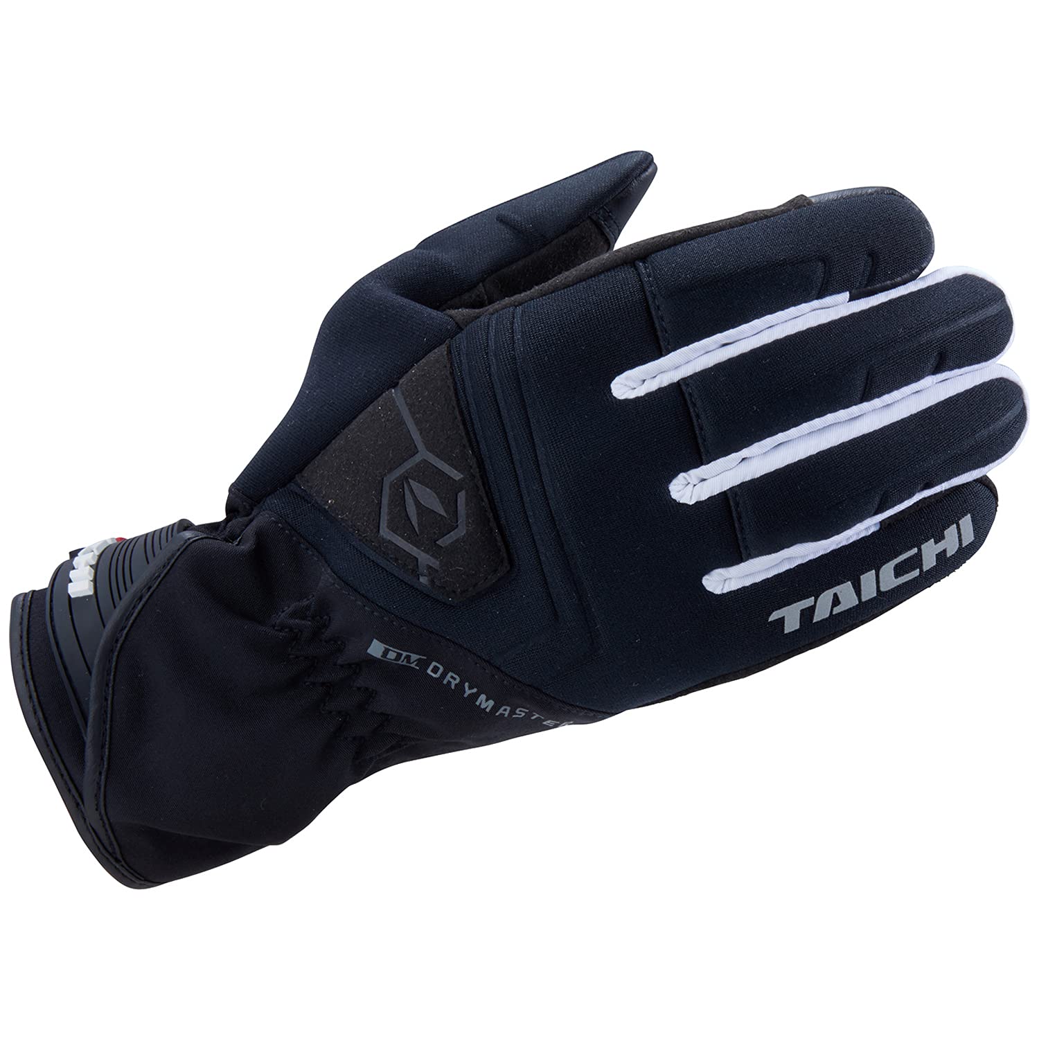 

RS TAICHI Motorcycle Waterproof Rain Gloves with Touchscreen Compatible and DRYMASTER RST449 L All-Season Built-in Protector, Fit, BLACK/WHITE,