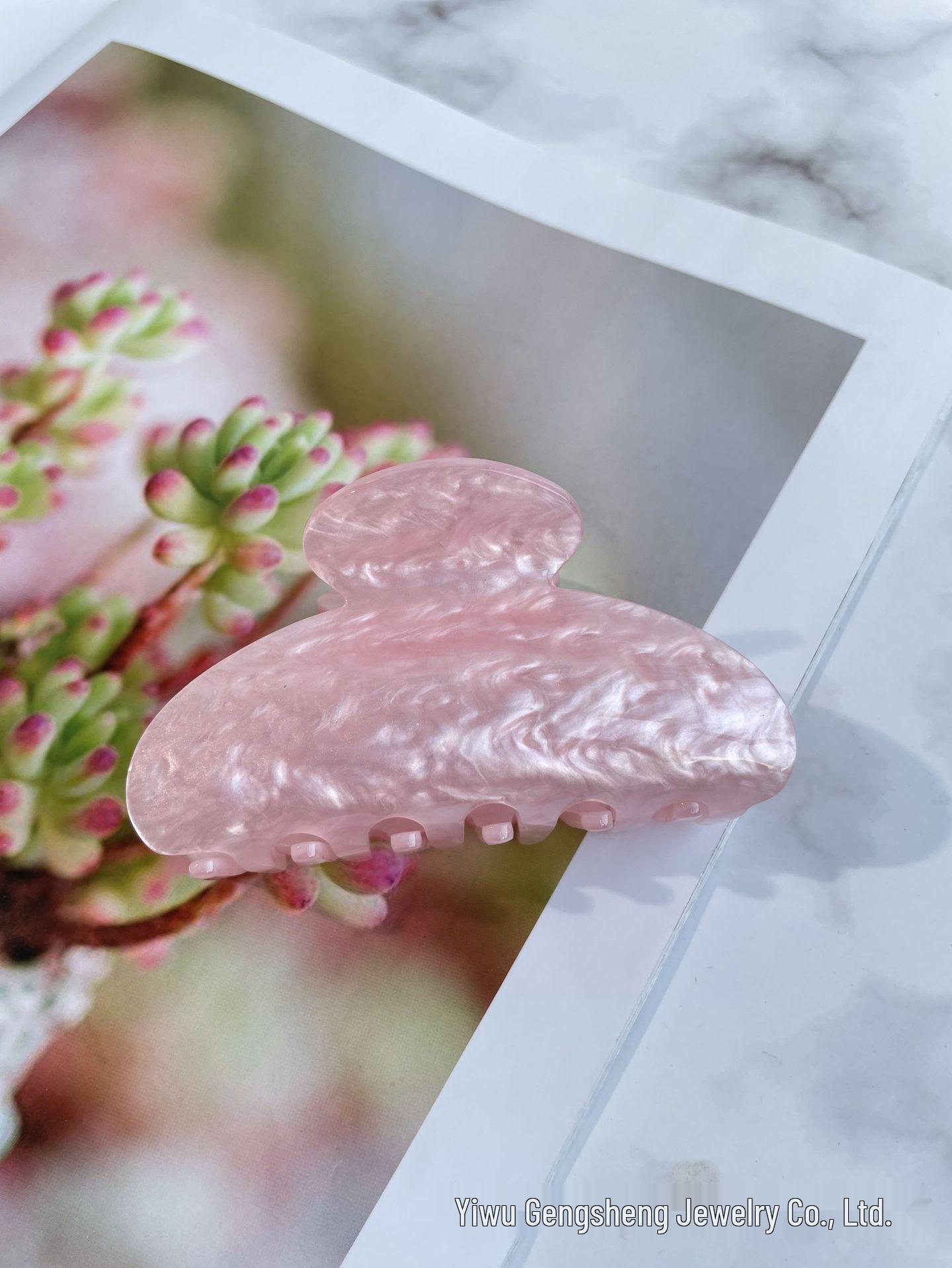 

Простая сине-зеленая зажим-коготь в форме веера: Универсальный средний зажим-акула для женских причесок полу-собранных