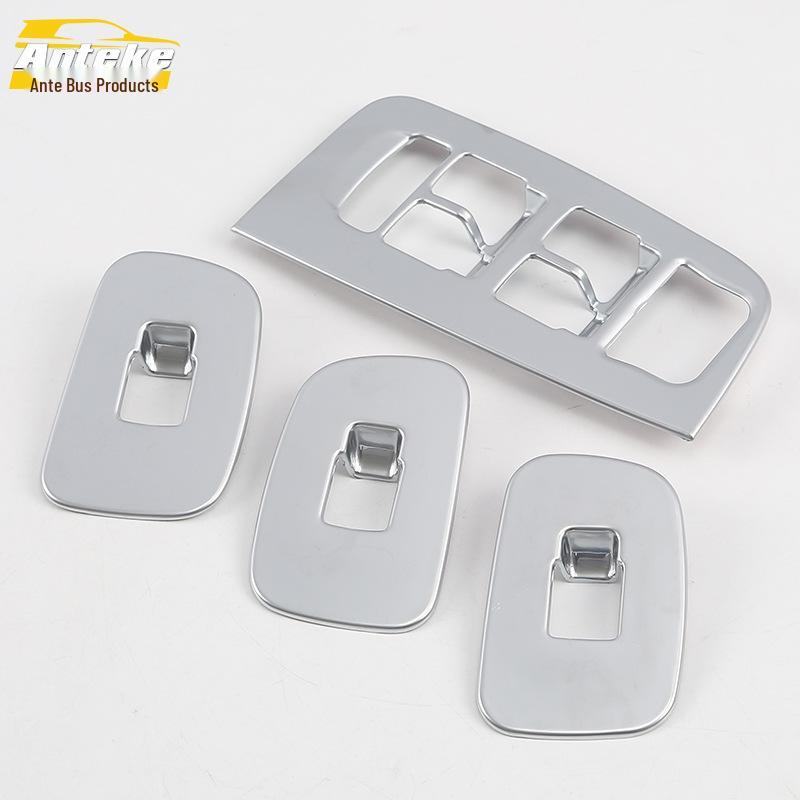 XC60 Lifter Switch Decorative Frame: Fits 18 Models, Car Window Glass Armrest Switch Button Sequin Sticker