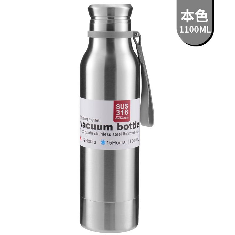 Thermos cup, large capacity water cup, outdoor sports car travel pot 600ml-1100ml