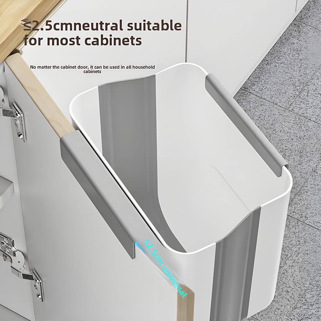 An der Wand montierter, faltbarer Küchenmülleimer mit Schrankhaken