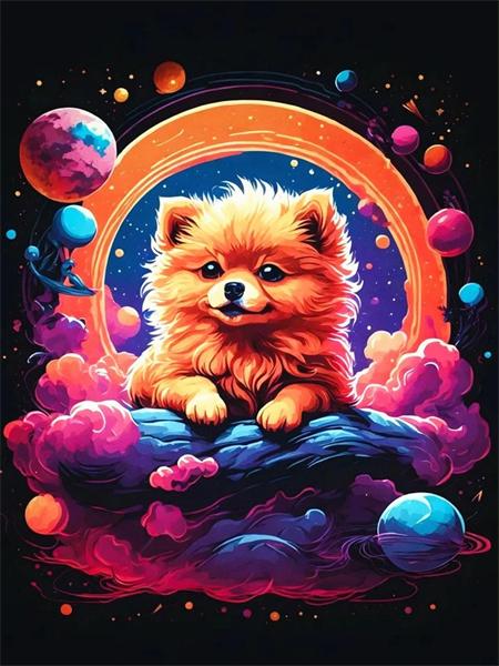 5D Diy Diamond Painting Dog Planet Full Square/Round Embroidery Mosaic Animals Starry Sky Home Decor