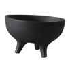Flower Pot Ceramic Tripod Ding Tray Table Ornament for Courtyard Lightweight Black 17x10cm