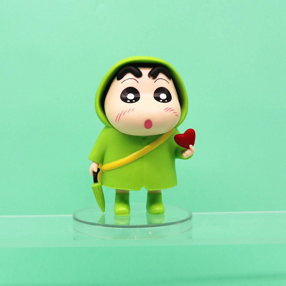 Shape Raincoat Heart Crayon Shinchan Pvc Collectible Figure Model For Anime Fans