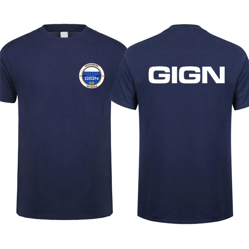 2025 Letní Krátké Neformální 100% Bavlněné Tričko Tričko Francouzské Žandarmerie Krátký Rukáv Tričko Žandarmerie PSIG pro Muže Ženy