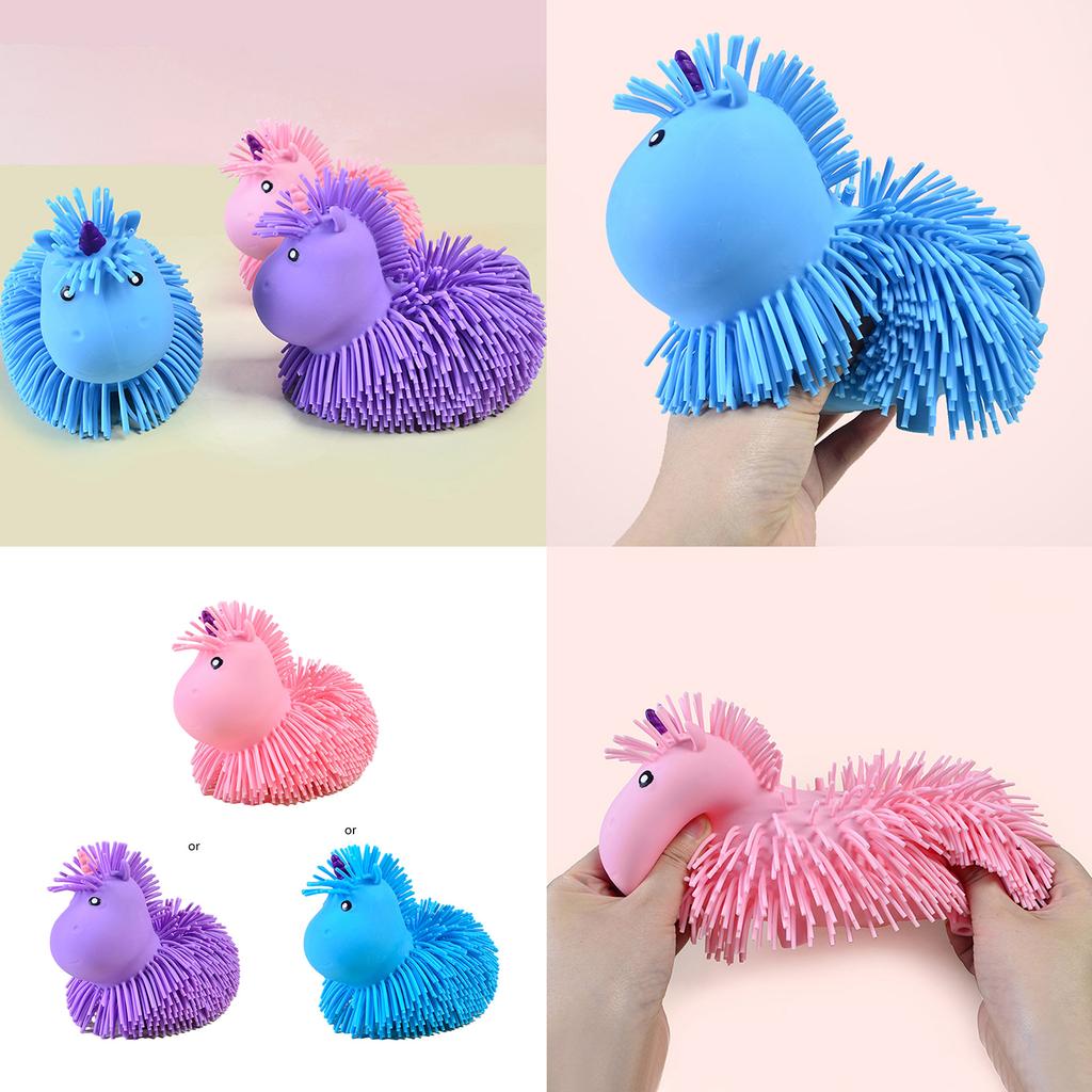 Long Haired Horse Decompressing Toy Antianxiety Toy for Office School Stretchy Stress Animal Toy for Student Adults