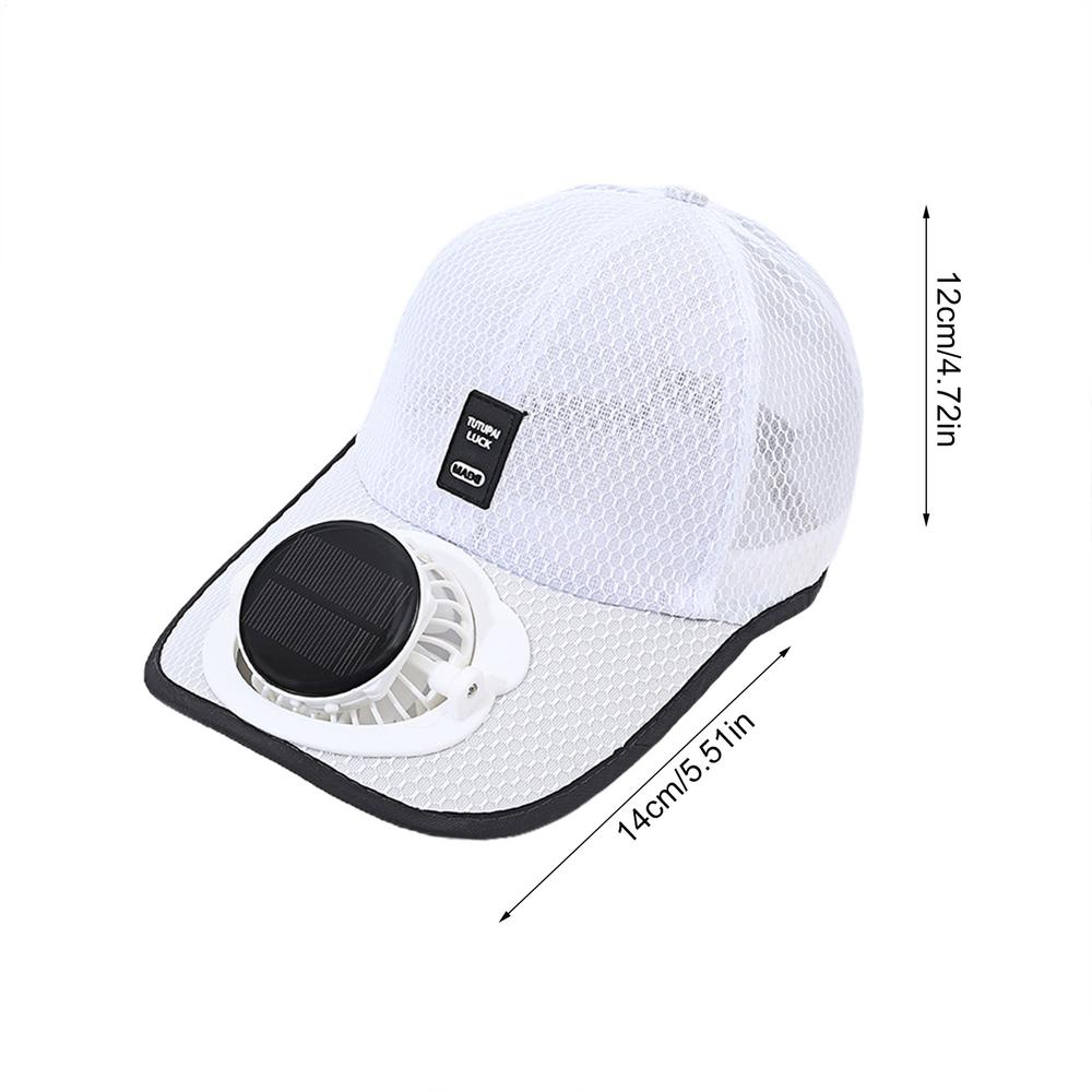 Solar Powered Fan Hat Trucker Hat Baseball Hat Solar Beach Hat with Cooling Fan UV Block Sports Hats Rechargeable for Men Women