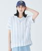 LL Bean Cloud Gauze Short Japan Brightwater Blue 1000274189 Women's Shirt, Sleeve, Fit, XL, Stripe, Multicolor,