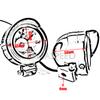 1 Pair Universal Motorcycle Headlight LED Spot Light Beam Side Assist Lamp White Working Light for Motorbike Off Road