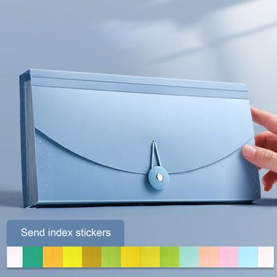 Yousheng Receipt Organizer Waterproof Cash Receipt Holder Expanding File Folder Button Design Large Capacity Business Coupons Storage