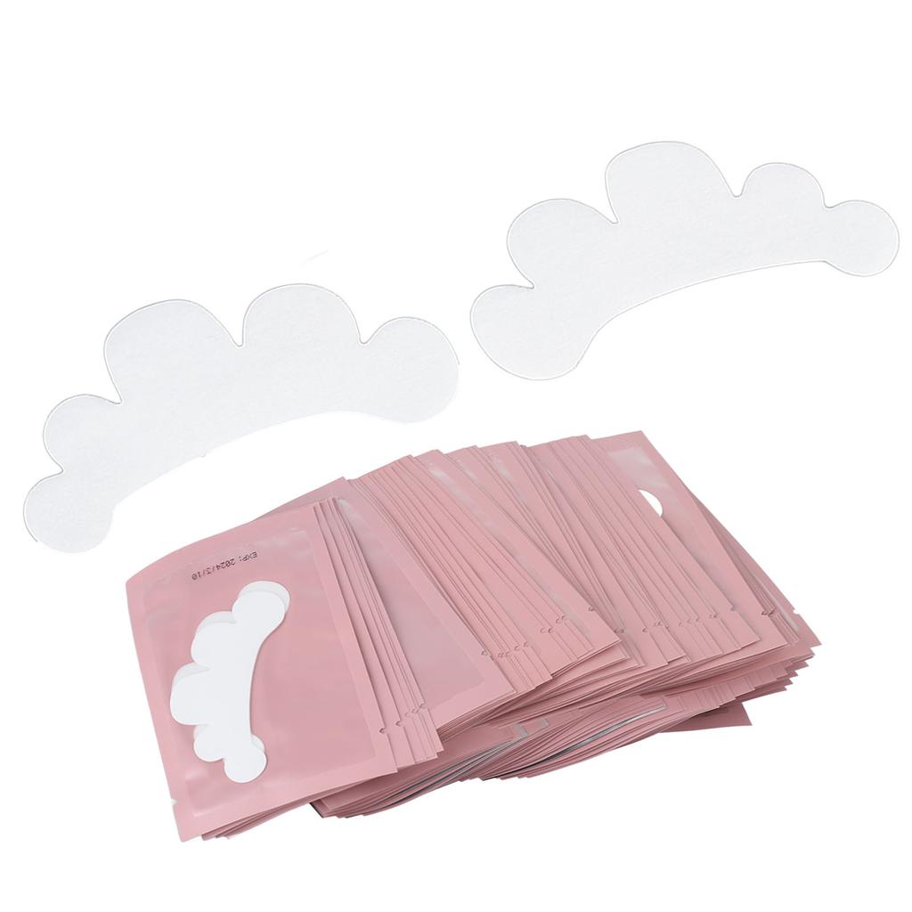 100 Pairs Grafted Eyelashes Isolation Pads Petal Shape Non Woven Eyeshadow Stickers