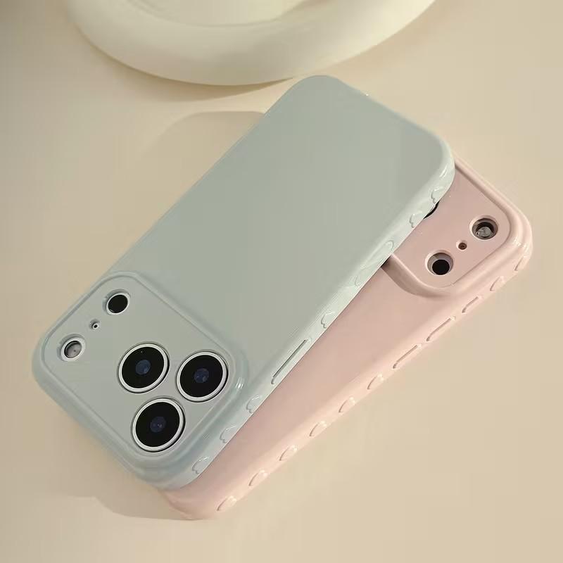 Candy Color Silicone Case For iPhone 17 ProMax 16 13 12 15 14 Pro Side Love Phone Cases For iPhone 16 13 17 11 14 15 Plus Cover