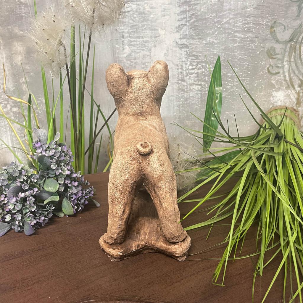 Beautiful Standing Bulldog Figure In Sand Color