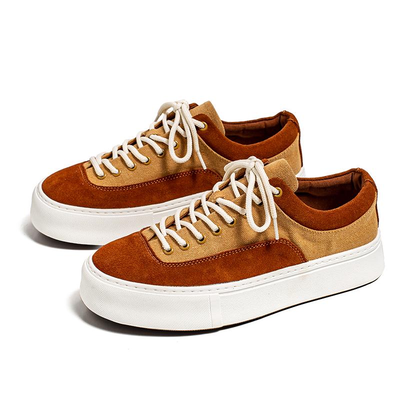 Модные мужские кроссовки ed design, модные туфли на плоской подошве, молодежные студенческие кроссовки для скейтборда, уличные спортивные кроссовки для ходьбы и тенниса для мужчин 38 коричневый