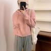 Solid Color Double Zipper Hooded Knitted Cardigan Women's Autumn and Winter New Loose Casual Simple Sweater Jacket