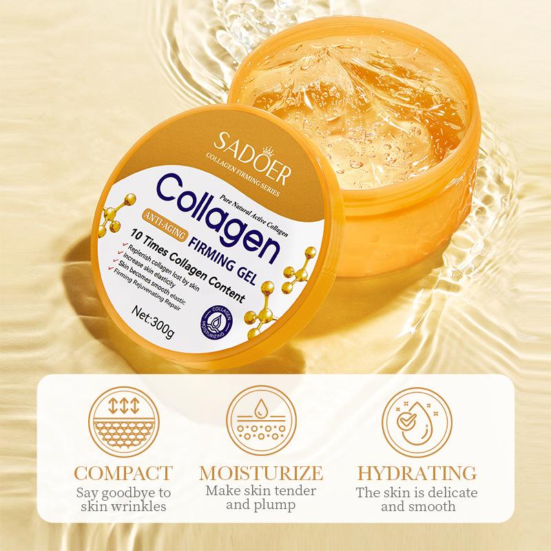 SADOER Collagen Repair Gel Hydrating Moisturizing and Refreshing Gel Before Makeup No Card Fans Smooth On Makeup Gel