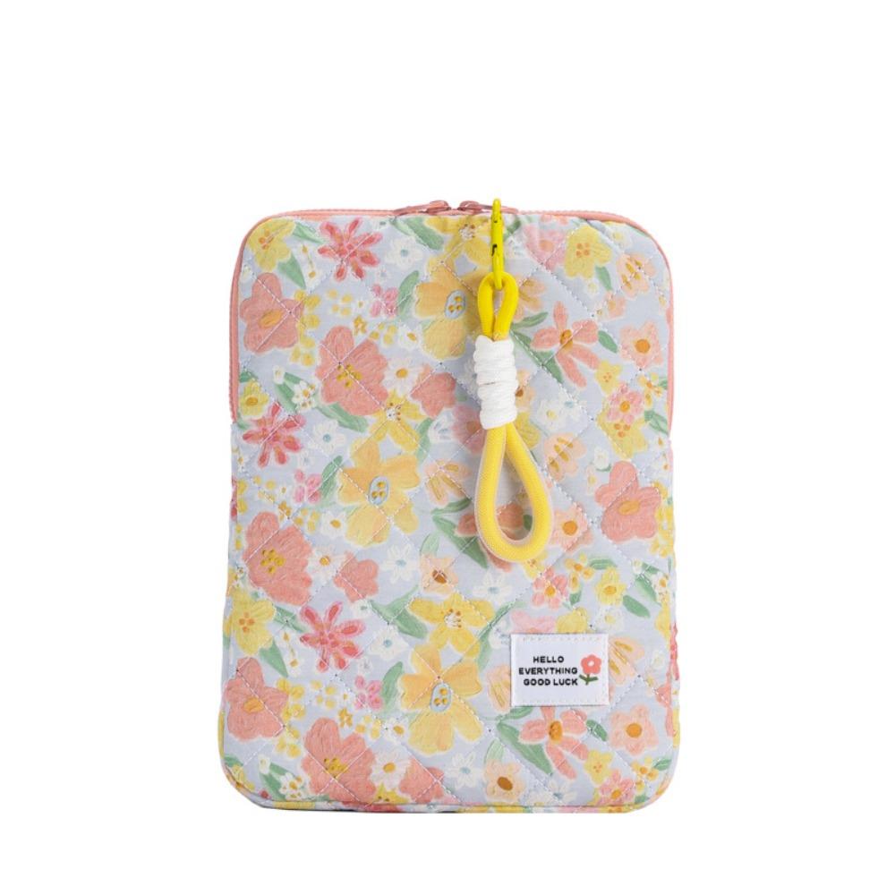 Flower Pattern Laptop Sleeve Portable Shockproof Notebook Tablet Pouch for MacBook Air 13.6 A2681/HP /ASUS/Ipad Pro12.9