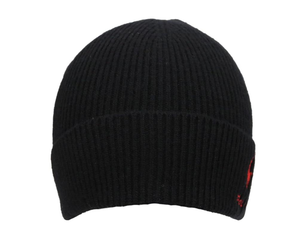 (Polo Ralph Lauren) Men's and Women's Pony Embroidered WoolNylonRayon Knit Cap 01080112-BLACK [Used]
