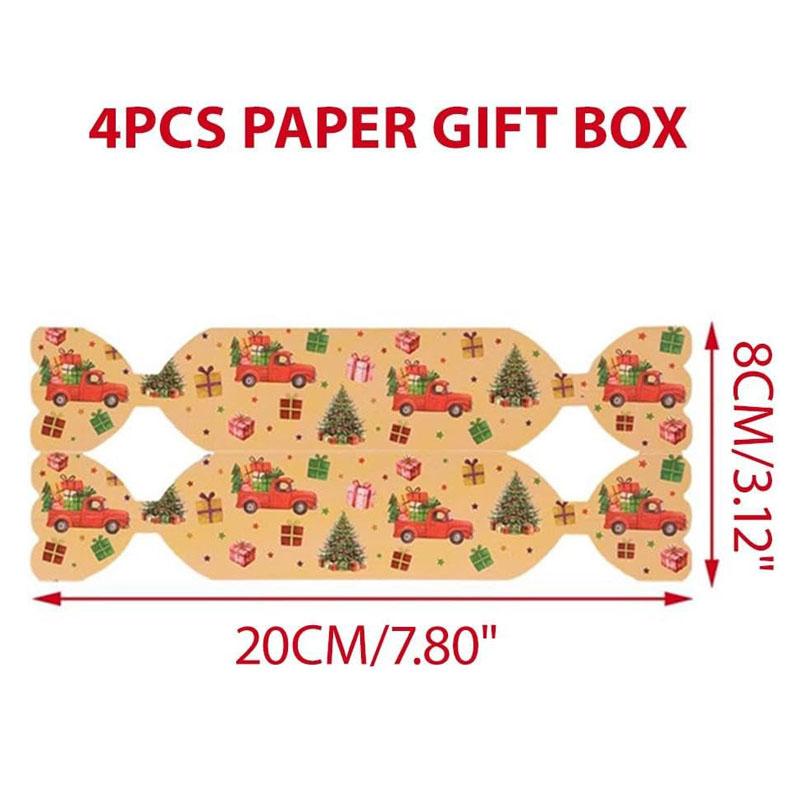 4PCS Christmas Money Box for Cash Gift Pull,DIY Candy Christmas Money Holders for Cash,Funny Surprise Box Money Gift Box with 40 Transparent Bags
