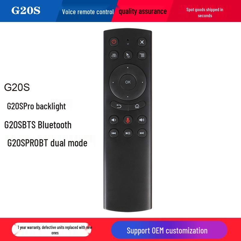 G20S Bluetooth Backlit Voice Remote & 2.4G Wireless Air Mouse