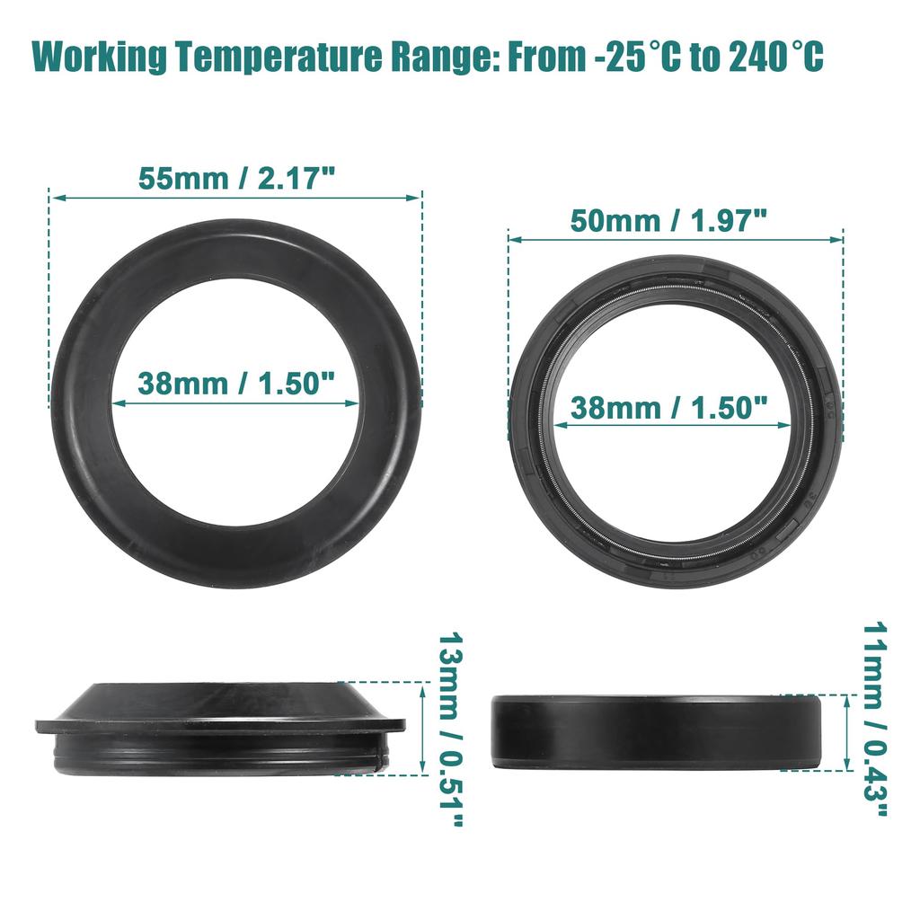 Compatible with X AUTOHAUX YAMAHA 1 set of 38mmx50mmx11mm Motorcycle