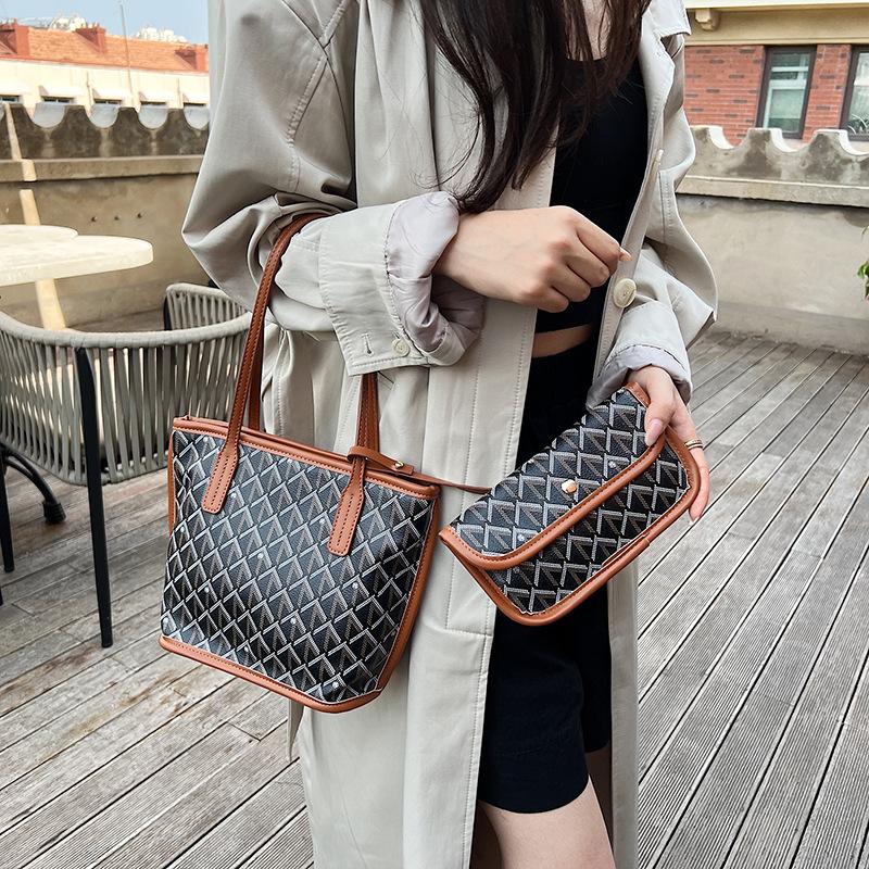 

2025 новая персонализированный размер клетчатая повседневная сумка-тоут сумка через плечо дамская сумка Small 21 * 10 * 20