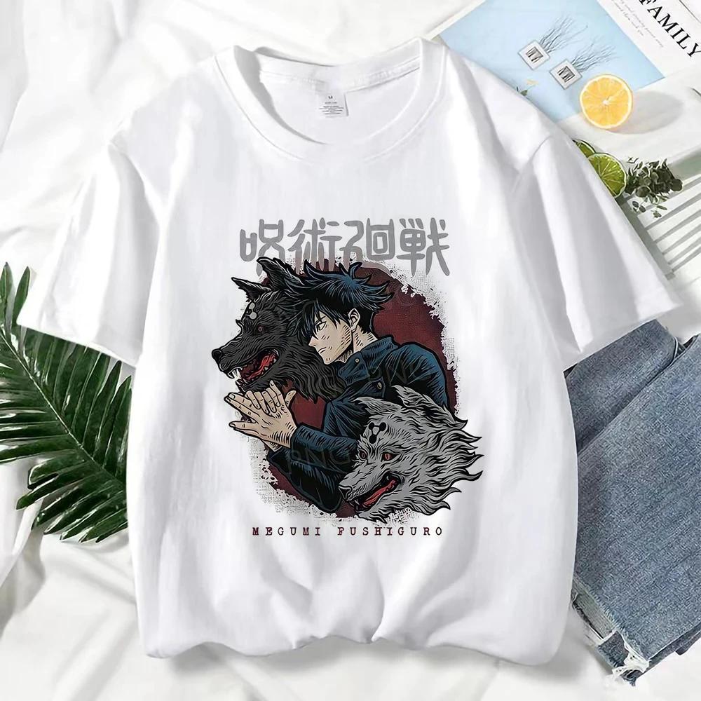 Gojo Satoru Print Graphic T Shirts Unisex Harajuku Fashion Casual Short Sleeve Tee Japanese Anime Jujutsu Kaisen Woman T-Shirt