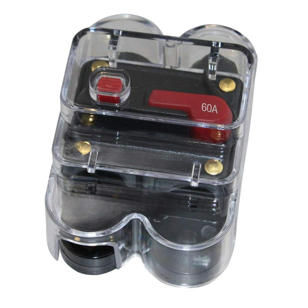 

Shiwaki 12V-36V DC Circuit Breaker for Car Marine Boat Motorcycle with Manual Reset, 60A