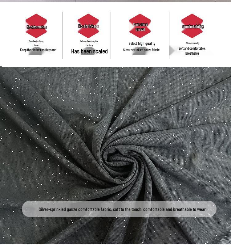2024 Übergröße Schlankmachendes Netzoberteil Bauchtanz Übungs- & Bühnenkostüm