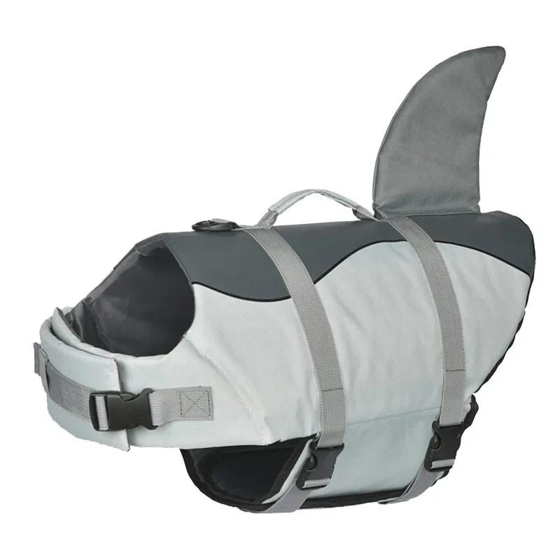 Haustier Hund Schwimmweste Kostüm Sommer Meerjungfrauenkleidung Für Hunde Weste Wassersport Surfen Schwimmweste Hundeschwimmweste (GRAY,XS（old）) graue
