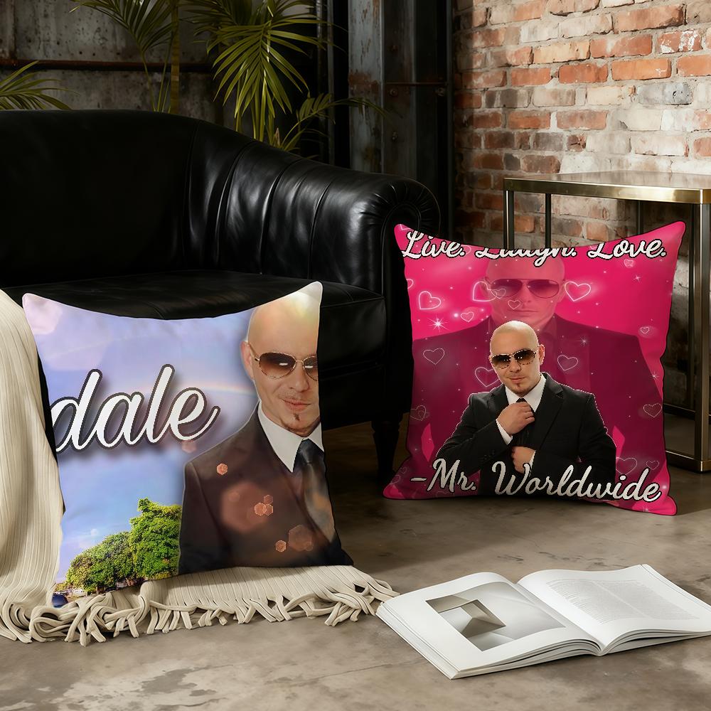 Singer M-Mr 305 P-Pitbull Global Hippie Cushion Cover Birthday Anniversary Gifts Double Sided Printed Zipper Cushion Cover