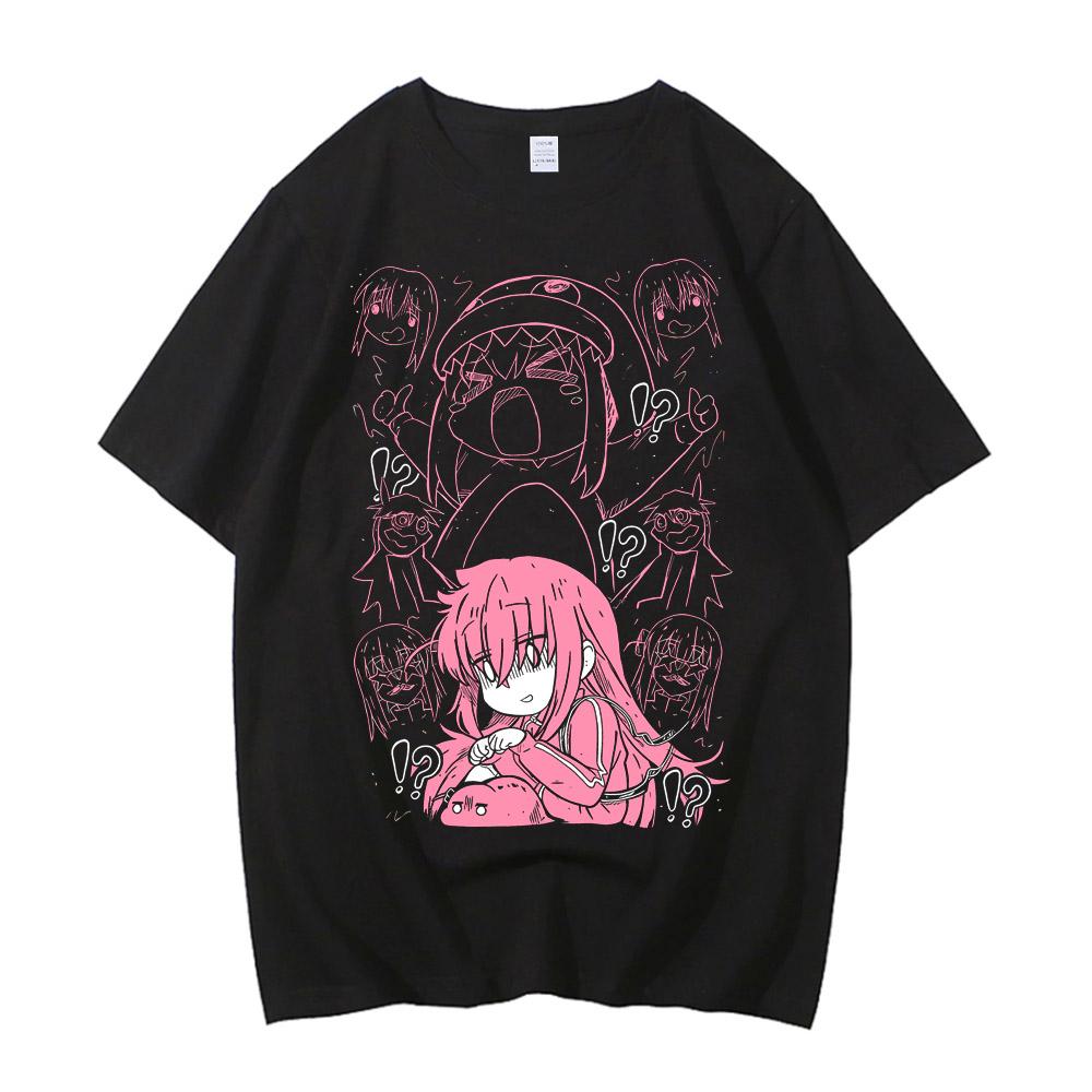 Unisex Anime Cos BOCCHI THE ROCK Hitori Gotoh Ljichi Nijika Bavlna Ležérní Trička s Krátkým Rukávem Vysoké Kvality Streetwear