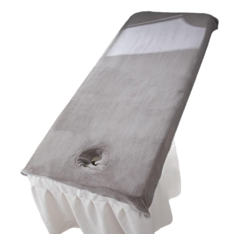 Coral Fleece Beauty Massage Bed Cover Sheet SPA Massage Bed Table Cover Face Hole Body Spa Salon Bedspread Decoration