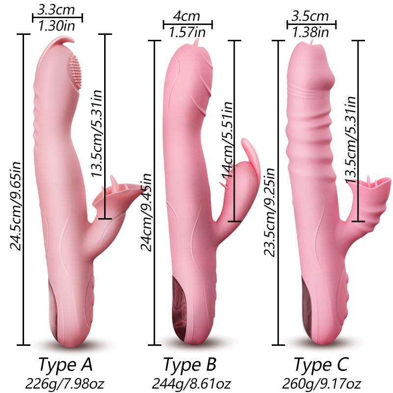 G-spot Vibrator Tongue Licking Telescopic Vaginal Massagers Licking Clitoris G-spot Stimulation Masturbate Dildo SexToy for Women