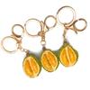 Chic Durian Fruit Keyring Simulated Durian Keychain for Fashion Enthusiasts