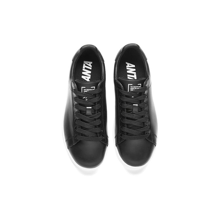 Anta Life Collection Casual Low top Skateboard Shoes Women's Black White 92818007-2