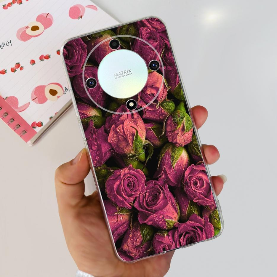 For Honor X9b 5G Case ALI-NX1 Cute Cat Butterfly Painted Cover Soft Silicone Phone Cases For Honor X9b X 9b HonorX9b Soft Fundas