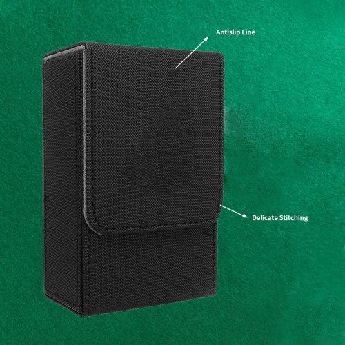 PU Leather Tarot Card Box, Tarot Card Storage Case, Tarot Card Case, Tarot Card Holder (Black)