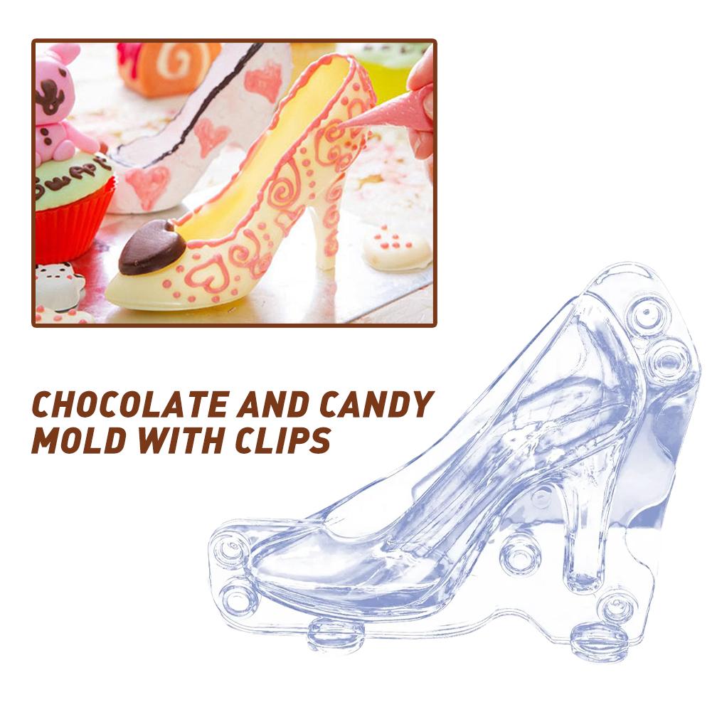 3D High Heel Chocolate Mold Shoe Candy Mold Chocolate Heel Fondant Birthday Chocolate High Larg F9T9