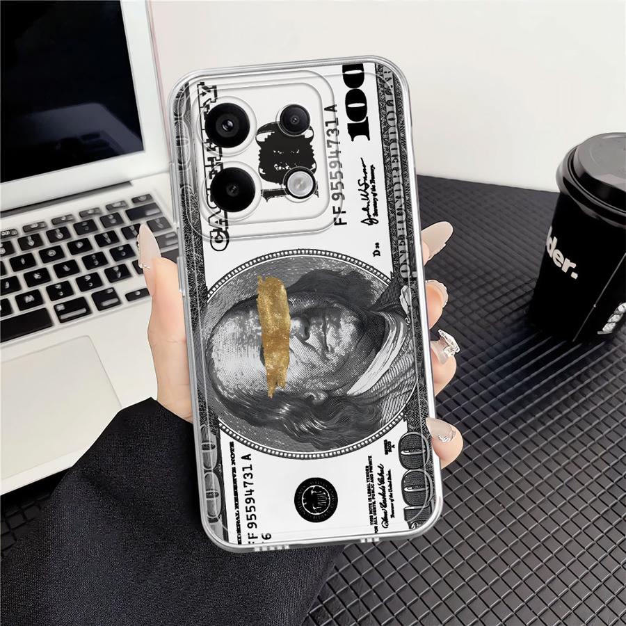 

Case for Xiaomi Redmi Note 14 Pro Plus 10S 12 11S 12S 13C 11 9 10 14C A4 Note 13 Soft Phone Cover Dollars Money Design Redmi Note 14 Pro+ 5G (Global)