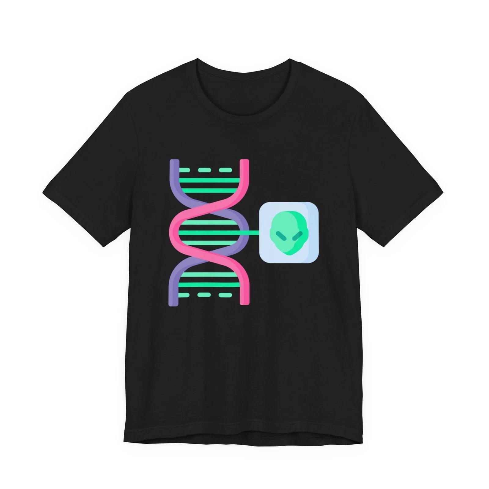 

DNA Helix with Alien Icon Tee | Sci-Fi Genetics T-Shirt 2XL