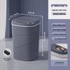 2026 Smart Sensor Trash Can: 14L with Blue Light Night Light, Press Ring Flip Lid & Spiral Pattern.