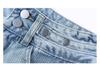 Women's Frayed Denim High-Waist A-Line Shorts for Summer