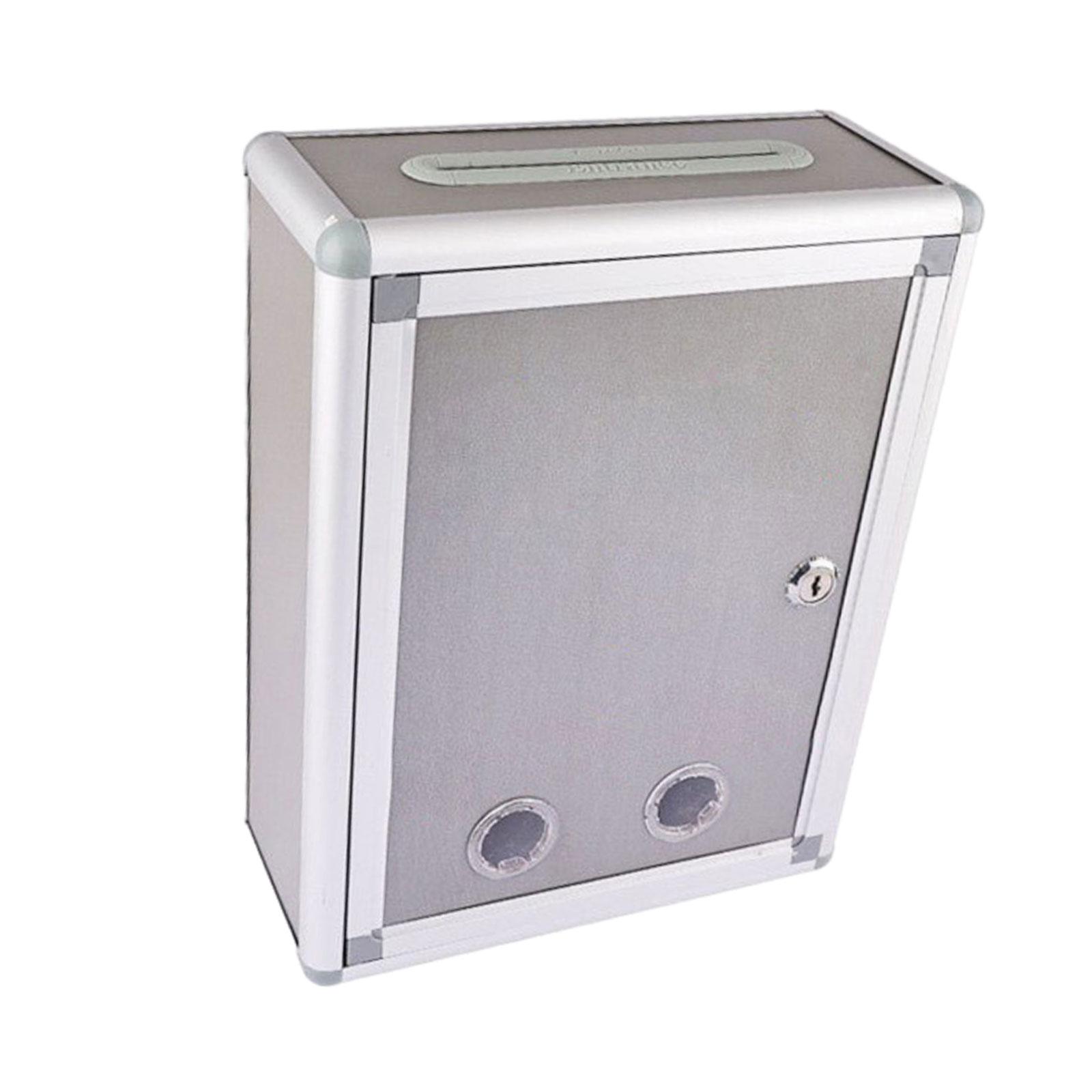 

Wall Mounted Mailbox Outside Newspapers with Key Suggestions Collection Box Rustproof Safe Blank Design Weatherproof Drop Box