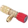 Refrigerant Charging Valve Brass Liquid Safety Valve for R22 R410 R134A R404 1/4in Male 5/16in Female Air Conditioner Manifold