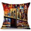 Mediterranean Beautiful Italy Venice City Scenery Oil Painting Style Sofa Decoration Pillow Case Ocean Landscape Cushion Cover
