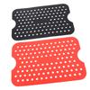 6pcs Fryer Silicone Liner Mats Anti High Temperature Easy to Clean for Microwave Oven Black Red