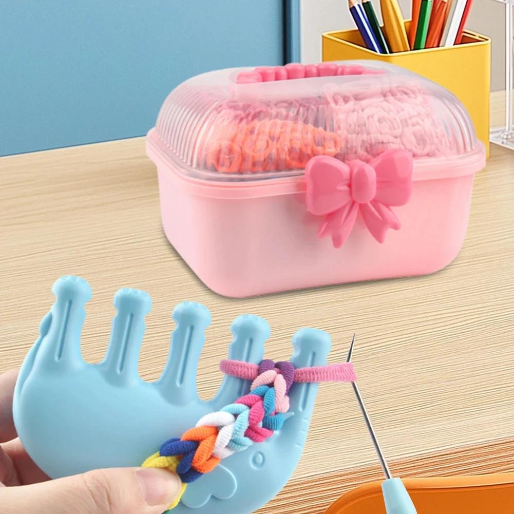 Maszyna do dziergania DIY dzierganie Elastyczna Lina Zabawki Bransoletka Tworzenie Zabawka Kreatywne DIY Tworzenie Bransoletek Kolorowe Urodziny dla Dziewczynek