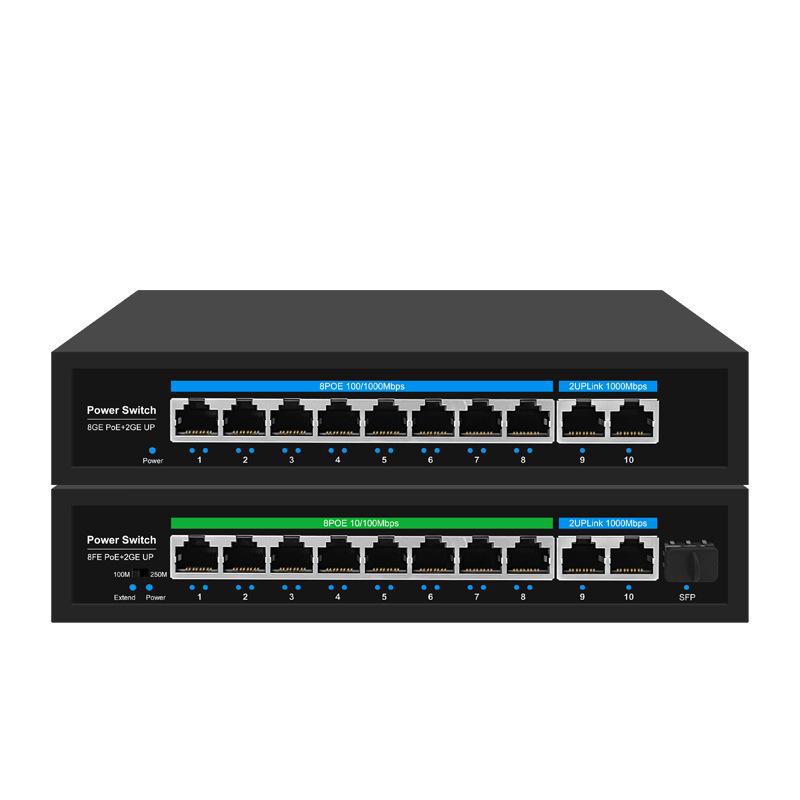 Broadcom 24V POE-Switch mit 4, 8, 16 und 24 Ports - Unterstützt Gebäudeüberwachung